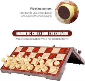 img 2 attached to Lixada Portable Beginner Magnetic Checkers Set