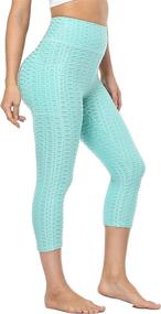 img 2 attached to Leggings Compression Athletic Honeycomb Seamless