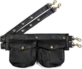 img 4 attached to 🔥 Charmian Steampunk Leather Accessories: Trendy Women's One Size Belts Collection