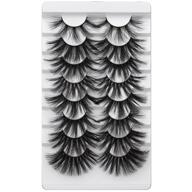 🔥 wiwoseo 8 pairs 25mm faux mink lashes pack - cross dramatic long fluffy thick volume false eyelashes for eye enhancement logo