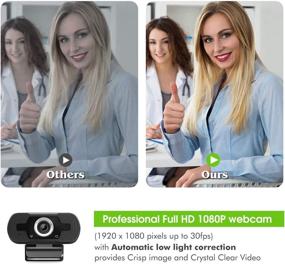 img 2 attached to 📸 MSAFF HD 1080P Webcam with Microphone: Ultimate USB Web Camera with Tripod for Premium Video Calling, Recording, Conferencing, and Online Classes on Desktop PC, Laptop Computer - Zoom, Skype and More!