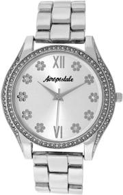 img 1 attached to ⌚ Женские серебристые кварцевые часы Aéropostale - серебристый циферблат с солнечным лучом - повседневные женские часы.