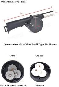 img 1 attached to 🔥 Fbest Outdoor Cooking BBQ Fan Air Blower: The Perfect Hand Crank Tool for Picnics, Camping, and Barbecue Fire Bellows