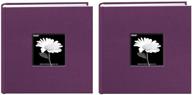 📷 vibrant wildberry purple frame photo albums by pioneer - pack of 2 logo