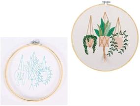 img 3 attached to 🧵 Santune 3 Sets Embroidery Starter Kit: Cross Stitch with Patterns, Instructions, and Stamped Embroidery Kits