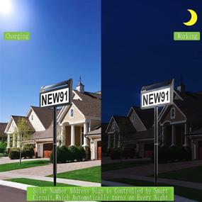 img 1 attached to 🌞 Veofoo Solar Address Numbers: Modern LED Lighted House Plaque for Homes, Street, Yard, Driveway, Mailbox, and Garden - Height 32 Inches (1 Pack)