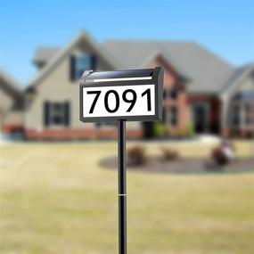 img 4 attached to 🌞 Veofoo Solar Address Numbers: Modern LED Lighted House Plaque for Homes, Street, Yard, Driveway, Mailbox, and Garden - Height 32 Inches (1 Pack)
