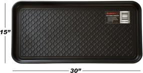 img 2 attached to 👢 Stalwart 75-ST6012: Large All Weather Boot Tray - Water Resistant Mat for Indoor and Outdoor Use in All Seasons (Black)