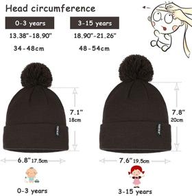 img 2 attached to Зимняя шапка FURTALK для малышей: модная вязаная шапка с помпоном для мальчиков и девочек - двойные слои вязаной шапки для детей.