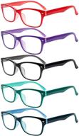 👓 5-pack sigvan blue light blocking reading glasses: quality computer readers with colorful frames and durable spring hinges for women and men logo