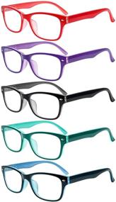 img 4 attached to 👓 5-Pack SIGVAN Blue Light Blocking Reading Glasses: Quality Computer Readers with Colorful Frames and Durable Spring Hinges for Women and Men