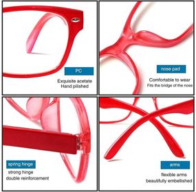 img 2 attached to 👓 5-Pack SIGVAN Blue Light Blocking Reading Glasses: Quality Computer Readers with Colorful Frames and Durable Spring Hinges for Women and Men