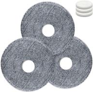 🧹 venetio imop spin mop refills - pack of 3 washable microfiber mop pad replacements and 3 water filter replacements - 10-inch logo