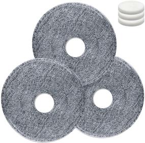 img 4 attached to 🧹 VENETIO iMOP Spin Mop Refills - Pack of 3 Washable Microfiber Mop Pad Replacements and 3 Water Filter Replacements - 10-inch