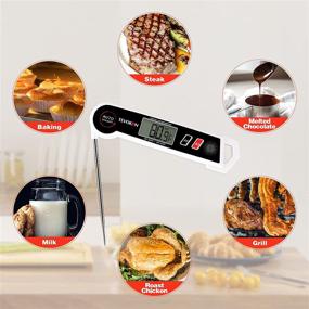 img 2 attached to Tevokon Waterproof Digital Meat Thermometer Instant Read Cooking Food Thermometer For Kitchen BBQ Grill Smoker Foldable Long Probe For Grilling