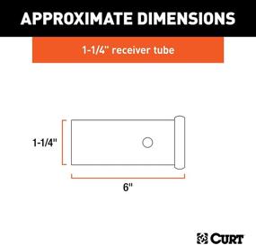 img 3 attached to 🚚 CURT 49506 1.25" x 6" Weld-On Raw Steel Trailer Hitch Receiver Tube