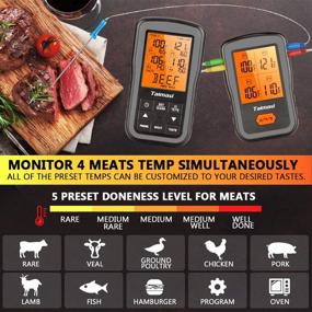 img 3 attached to Ultimate Wireless Digital Meat Thermometer: 4 Probes, Meat Injector, 🥩 500FT Remote Range - Ideal for Grilling, BBQ, Oven & Kitchen