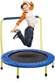 img 4 attached to Portable Foldable 🏗️ Toddler Trampoline - Construction Theme