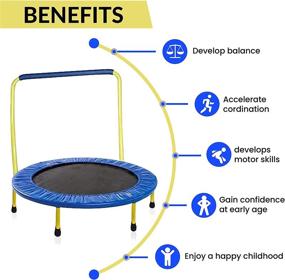 img 3 attached to Portable Foldable 🏗️ Toddler Trampoline - Construction Theme
