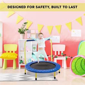 img 2 attached to Portable Foldable 🏗️ Toddler Trampoline - Construction Theme