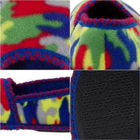 img 1 attached to Dearfoams Unisex Children's Fleece 👦 Closed Back Slipper - DF Boy's Slipper