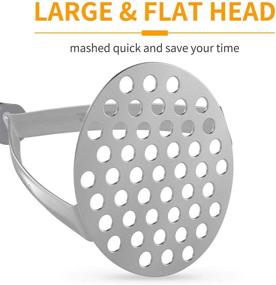 img 1 attached to 🥔 Efficient Stainless Steel Potato Masher for Smashing Baby Food, Fruits, and Vegetables - Non-Slip Handle Included!