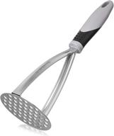 🥔 efficient stainless steel potato masher for smashing baby food, fruits, and vegetables - non-slip handle included! logo