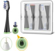 💦 waterpik complete care 5.0 & 9.0 brush heads: 4-pack, black - ultimate cleaning! logo