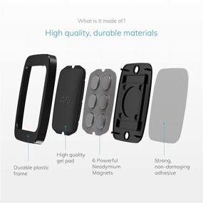 img 1 attached to WUTEKU Flat Magnetic Cell Phone Holder Kit for Car - Ultimate Compatibility with iPhone XR XS X 8 7 Plus, Galaxy S10 S9 S8 and More - Pro Driver's Choice