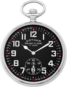 img 4 attached to GWC14103SB Gotham Mechanical Railroad Watch in Silver Tone for Enhanced SEO