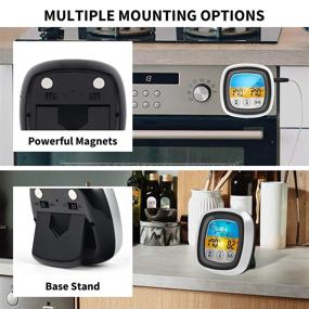 img 1 attached to 🍖 Digital Meat Thermometer with Touch Screen LCD Display - Perfect for Cooking, Grilling, and Smoking