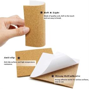 img 2 attached to 📌 Versatile 4x4 Inch Self Adhesive Cork Squares - 120 Pack | Ideal for Coasters, DIY Crafts, and Mini Wall Cork Tiles