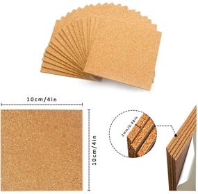 img 3 attached to 📌 Versatile 4x4 Inch Self Adhesive Cork Squares - 120 Pack | Ideal for Coasters, DIY Crafts, and Mini Wall Cork Tiles