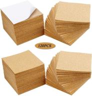 📌 versatile 4x4 inch self adhesive cork squares - 120 pack | ideal for coasters, diy crafts, and mini wall cork tiles logo