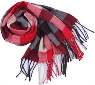 stylish winter accessories for girls: domii fashion tassels tartan scarves logo