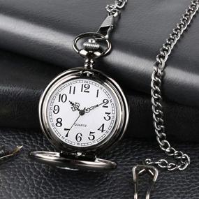 img 2 attached to 🎁 Engraved Men's Pocket Watch for Birthday and Graduation