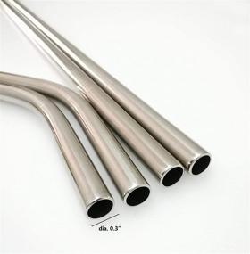 img 2 attached to 🥤 Long Stainless Steel Straws - Set of 4, 12" Ultra Long, 0.3" Wide - Reusable Metal Drinking Straws with Cleaning Brush for Tall Tumblers