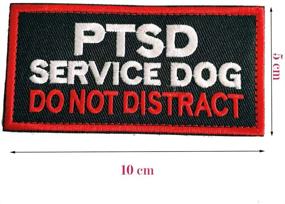 img 3 attached to Service Dog Training Vest/Harness Patch: Do Not Touch - PTSD 2