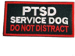 img 4 attached to Service Dog Training Vest/Harness Patch: Do Not Touch - PTSD 2