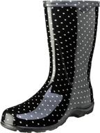 👢 sloggers women's waterproof rain and garden boot with comfort insole - black/white polka dot - size 10 - style 5013bp10 logo