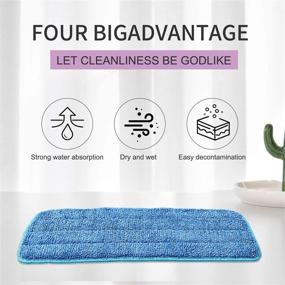 img 1 attached to 6 Pack Microfiber Mop Head Replacement Pads - Ideal for Wet and 🧹 Dry Cleaning, Fits Most Spray and Reveal Mops - Home and Commercial Floor Cleaning Refills