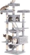 ultimate luxury for indoor cats: heybly xxl cat tree tower - 73 inches of multilevel cat furniture with plush perch, cozy basket, and scratching posts logo