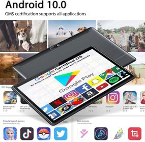 img 3 attached to 📱 5G WiFi Android 10.0 Tablet 10 Inch 2 in1 Tablets with Keyboard - 4GB RAM 64GB ROM 128GB Expand, Quad-Core 1.6GHz - Bluetooth, Type-C, Google Certified Tablet PC