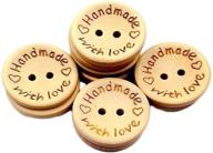 🔘 numblartd 2 holes round wooden buttons - pack of 100 pcs for diy handmade decor craft, sewing, scrapbooking, clothes accessories (20mm / 0.79'') logo