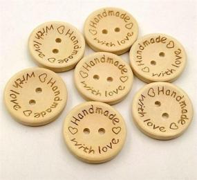 img 1 attached to 🔘 Numblartd 2 Holes Round Wooden Buttons - Pack of 100 Pcs for DIY Handmade Decor Craft, Sewing, Scrapbooking, Clothes Accessories (20mm / 0.79'')