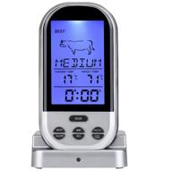 convenient wireless meat thermometer: remote digital cooking food thermometer for bbq, smoker, grilling, oven, kitchen logo