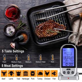 img 2 attached to Convenient Wireless Meat Thermometer: Remote Digital Cooking Food Thermometer for BBQ, Smoker, Grilling, Oven, Kitchen