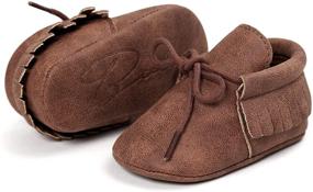 img 2 attached to 👶 Adorable Baby Boys and Girls Moccasins Sneakers: Soft Sole Tassels Prewalker Anti-Slip Shoes