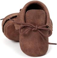 👶 adorable baby boys and girls moccasins sneakers: soft sole tassels prewalker anti-slip shoes logo