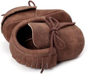 img 1 attached to 👶 Adorable Baby Boys and Girls Moccasins Sneakers: Soft Sole Tassels Prewalker Anti-Slip Shoes